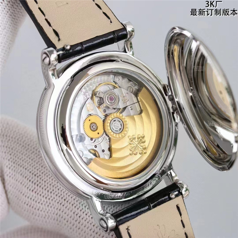 3K工厂百达翡丽古典5153系列翻盖白钢款一体式324机芯定制版腕表