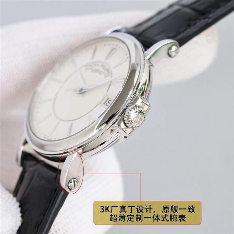 3K工厂百达翡丽古典5153系列翻盖白钢款一体式324机芯定制版腕表