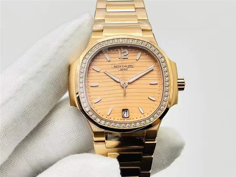 3K工厂女表鹦鹉螺PP7118钻金面款324SC一体29钻机芯。